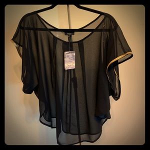 Shear black top NWT